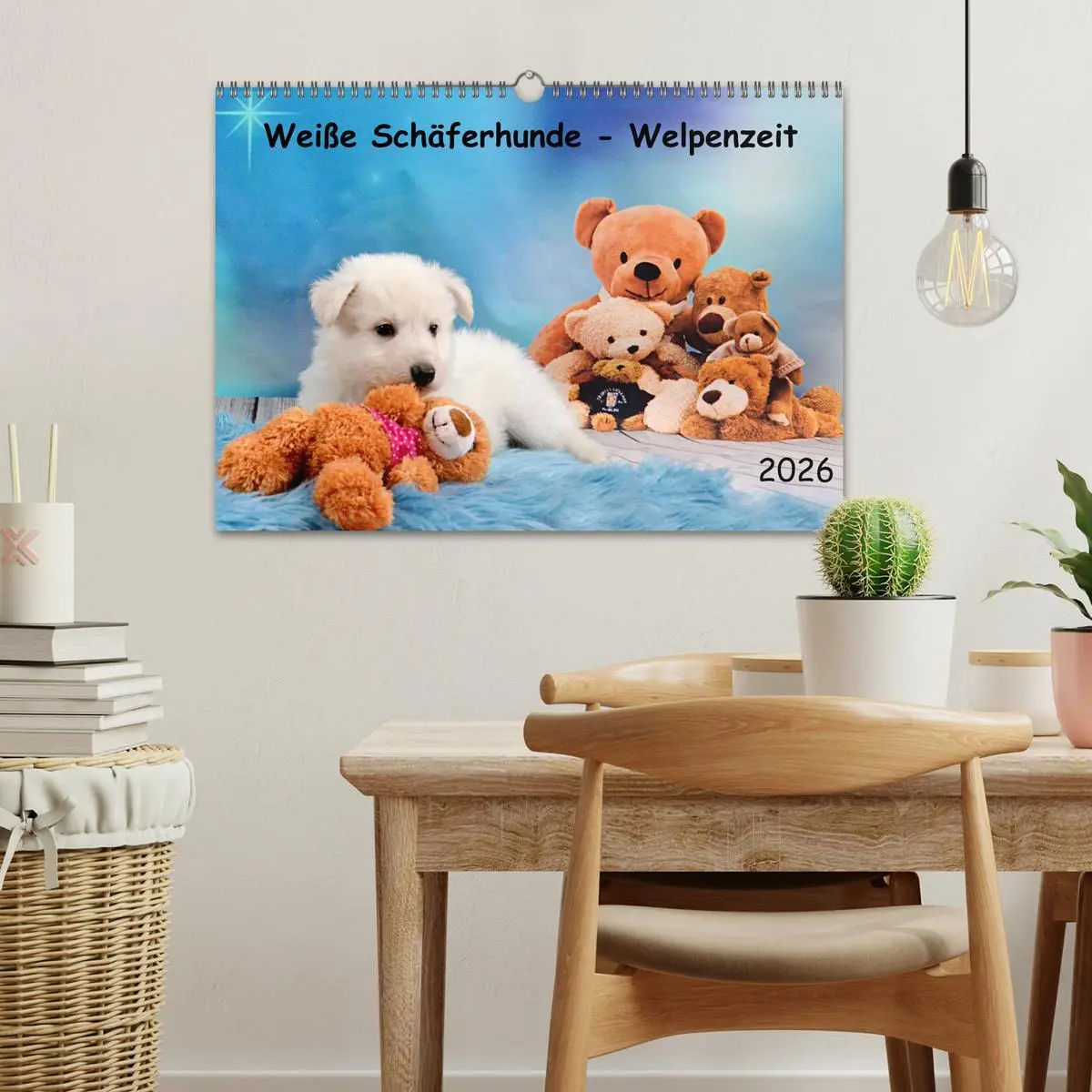 Bild: 9783457624142 | Weiße Schäferhunde - Welpenzeit (Wandkalender 2026 DIN A3 quer),...