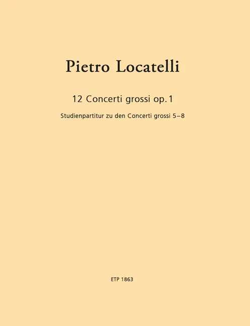 Cover: 9783795764142 | Concertos op. 1 Vol. 2 | 5-aug | Pietro Antonio Locatelli | Deutsch