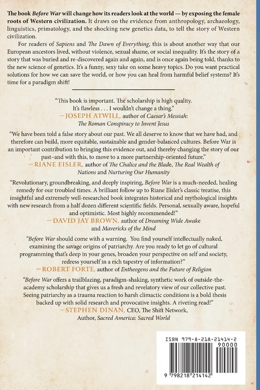 Rückseite: 9798218214142 | Before War | On Marriage, Hierarchy, and Our Matriarchal Origins