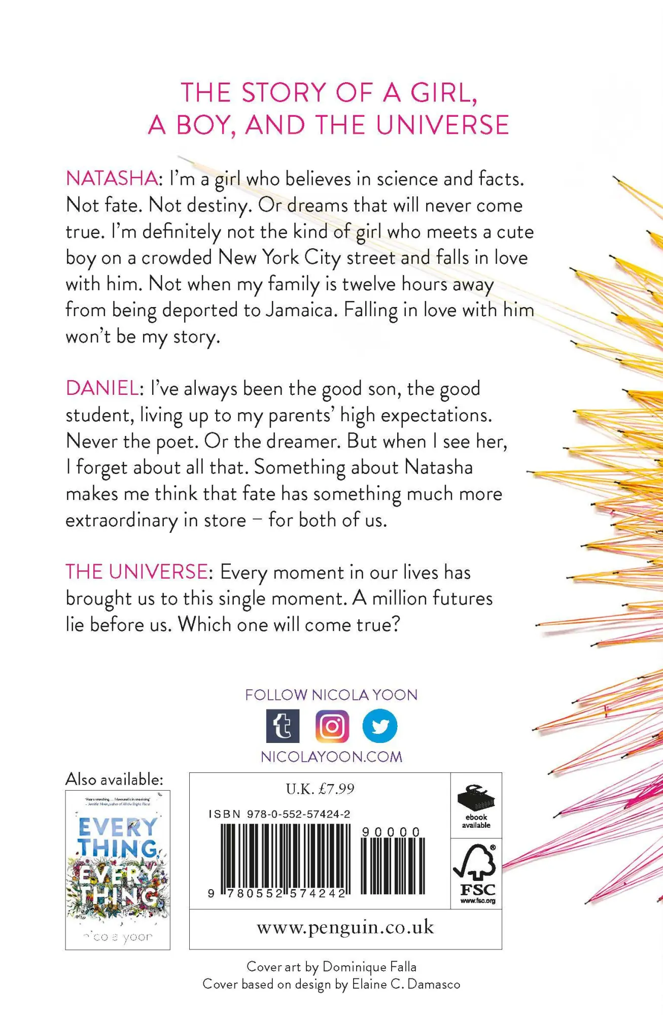 Rückseite: 9780552574242 | The Sun is also a Star | Nicola Yoon | Taschenbuch | 350 S. | Englisch