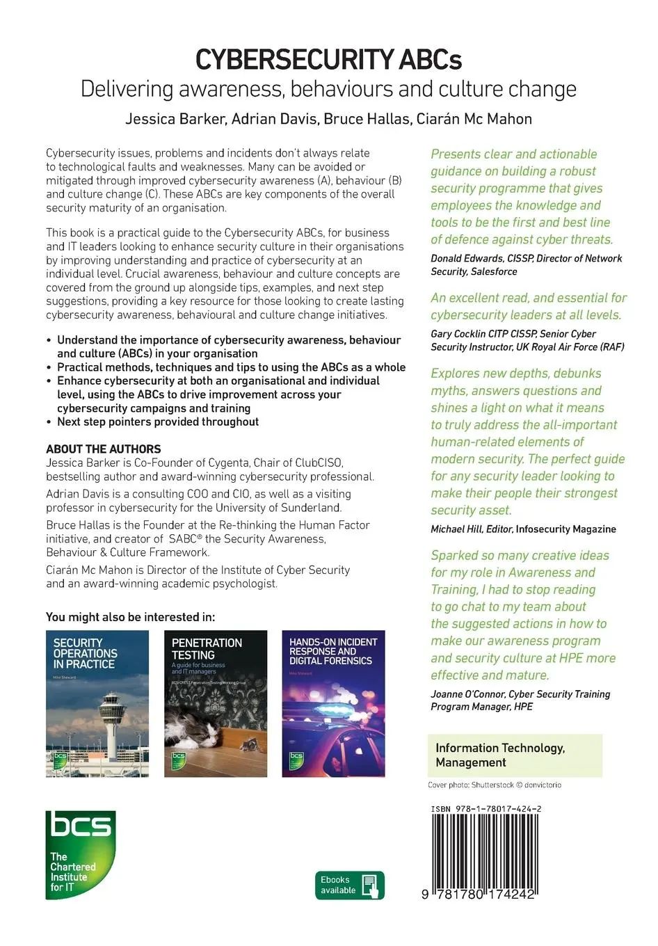 Rückseite: 9781780174242 | Cybersecurity ABCs | Jessica Barker (u. a.) | Taschenbuch | Paperback