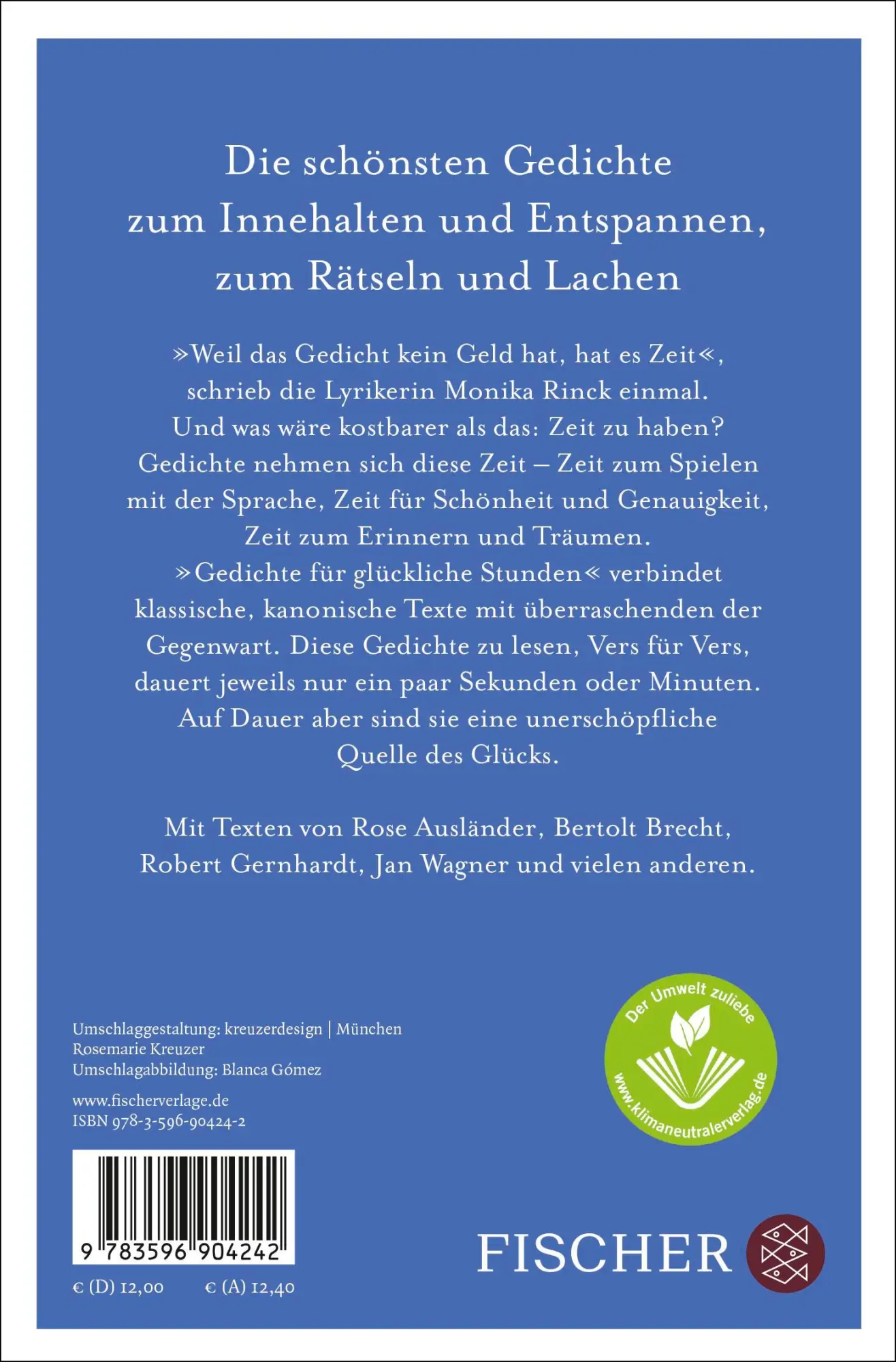 Rückseite: 9783596904242 | Gedichte für glückliche Stunden | Norma Schneider | Taschenbuch | 2023