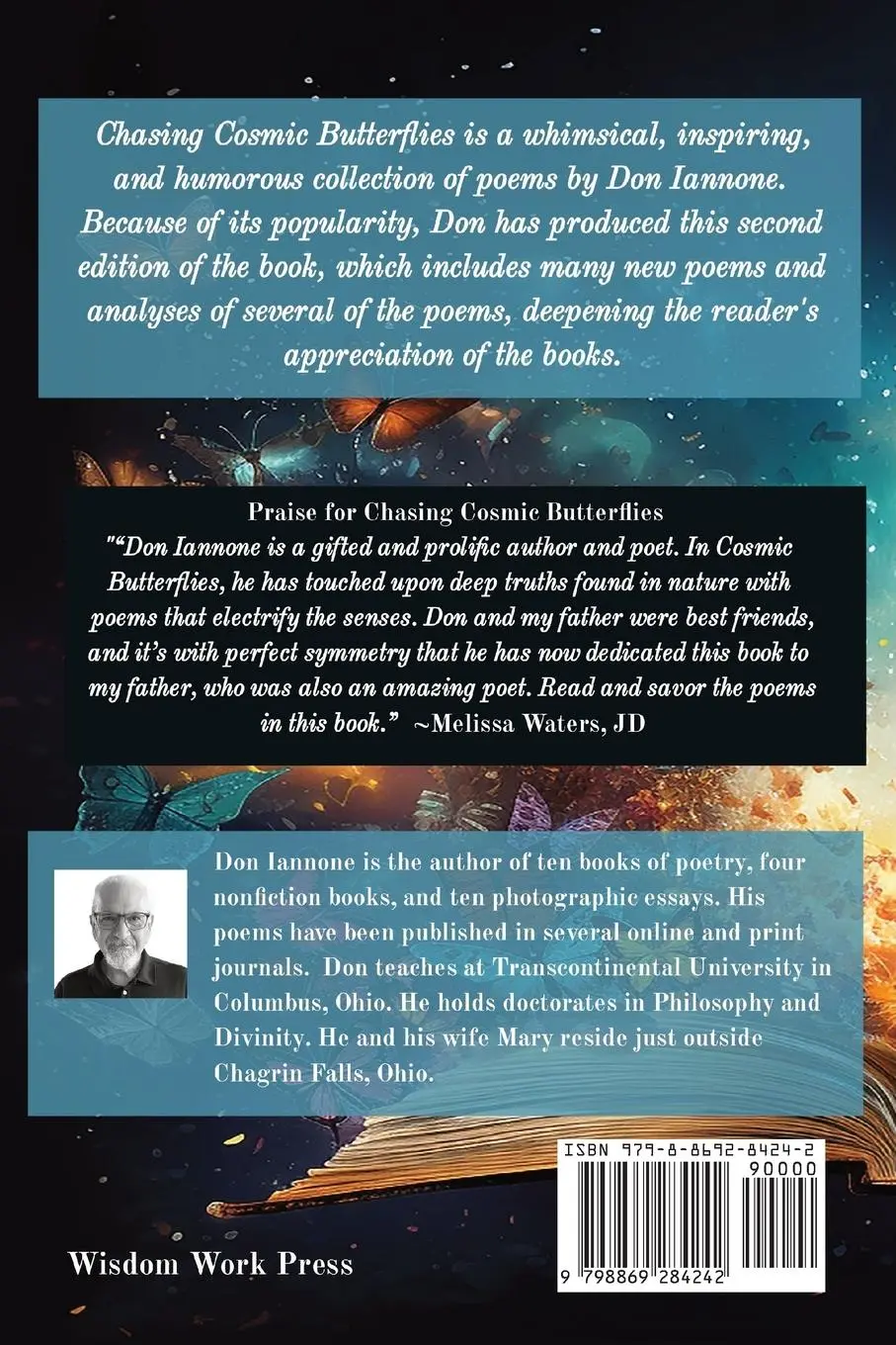 Rückseite: 9798869284242 | Chasing Cosmic Butterflies | Second Edition | Donald T. Iannone | Buch