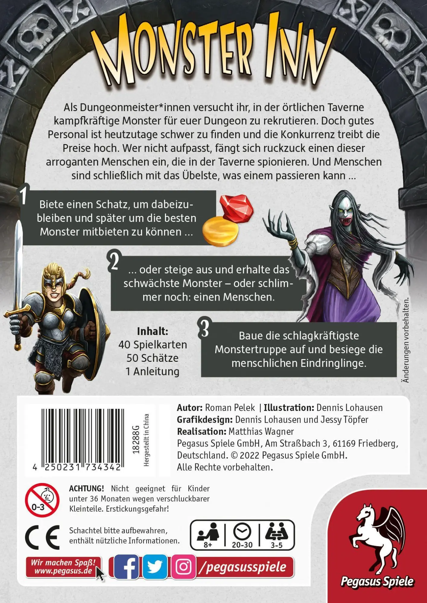 Bild: 4250231734342 | Monster Inn | Roman Pelek | Spiel | Brettspiel | 18288G | Deutsch