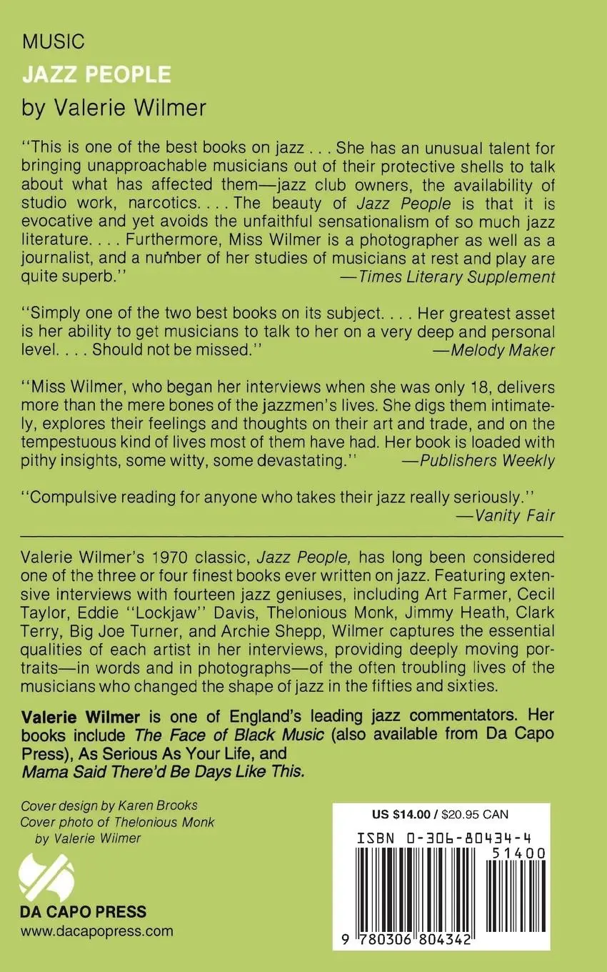 Rückseite: 9780306804342 | Jazz People PB | Valerie Wilmer | Taschenbuch | Englisch | 1991