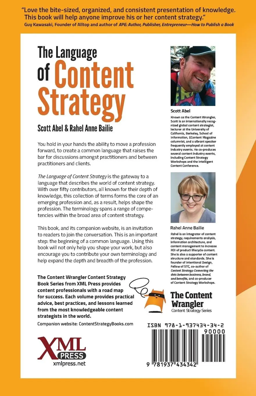 Rückseite: 9781937434342 | The Language of Content Strategy | Scott Abel (u. a.) | Taschenbuch