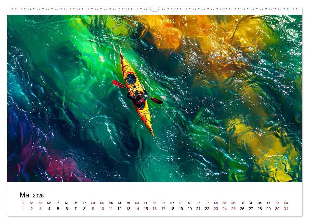 Bild: 9783457394342 | Kajak Erlebnisse (Wandkalender 2026 DIN A2 quer), CALVENDO...