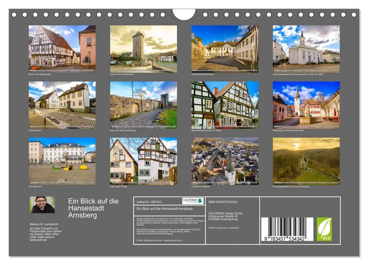 Bild: 9783457534342 | Ein Blick auf die Hansestadt Arnsberg (Wandkalender 2026 DIN A4...