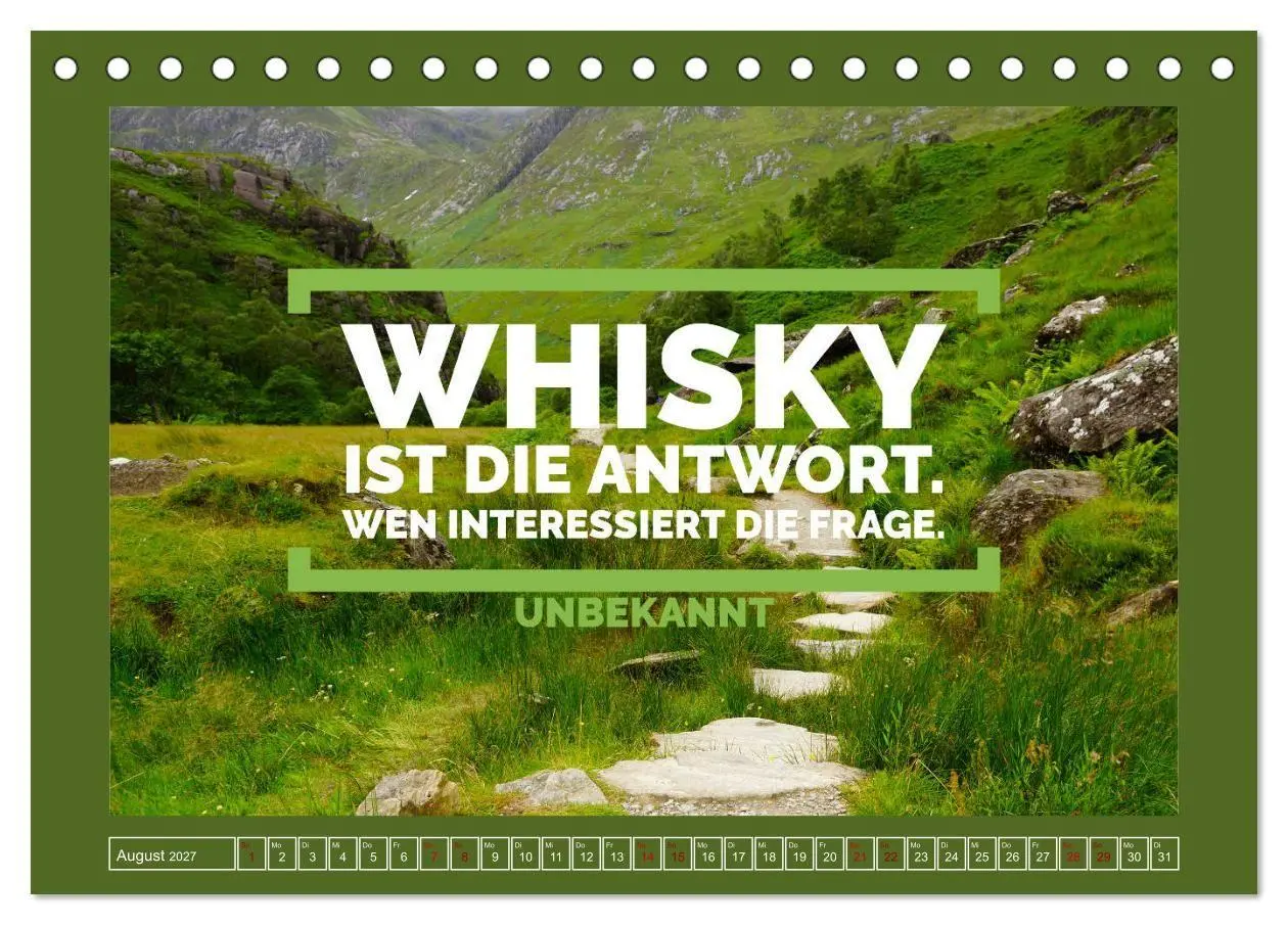 Bild: 9783569574342 | Whisky-Weisheiten (Tischkalender 2027 DIN A5 quer), CALVENDO...