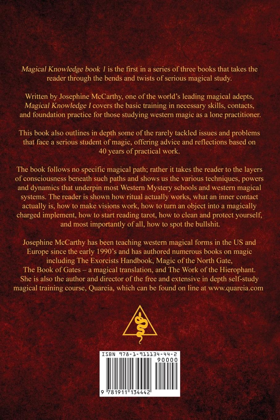 Rückseite: 9781911134442 | Magical Knowledge I | Foundations: the Lone Practitioner | Mccarthy