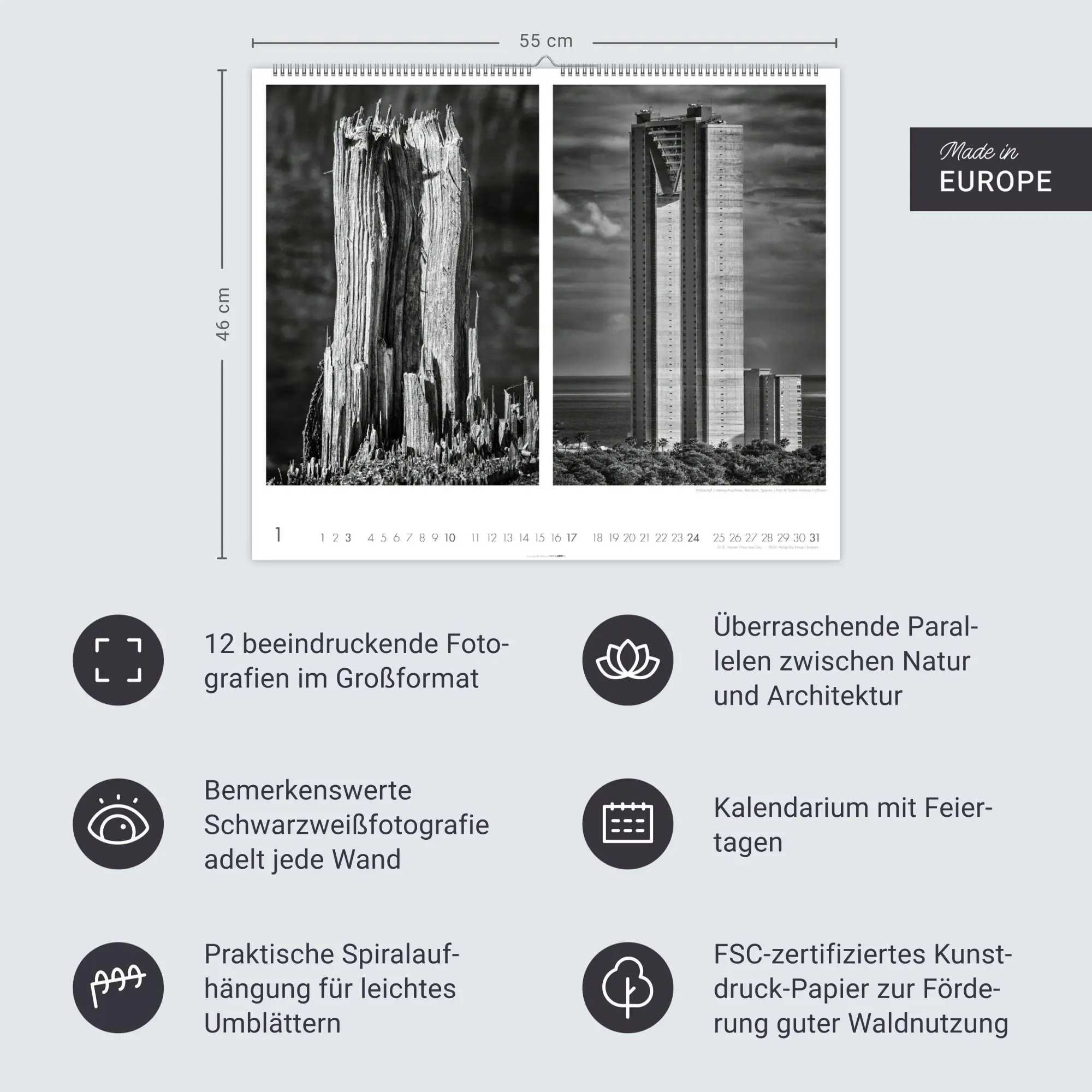 Bild: 9783839904442 | Natur - Architektur Kalender 2027 | Torsten A. Hoffmann | Kalender