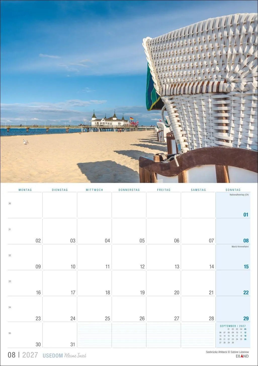 Bild: 9783964024442 | Usedom ...meine Insel Kalender 2027 | Eiland | Kalender | 13 S. | 2027