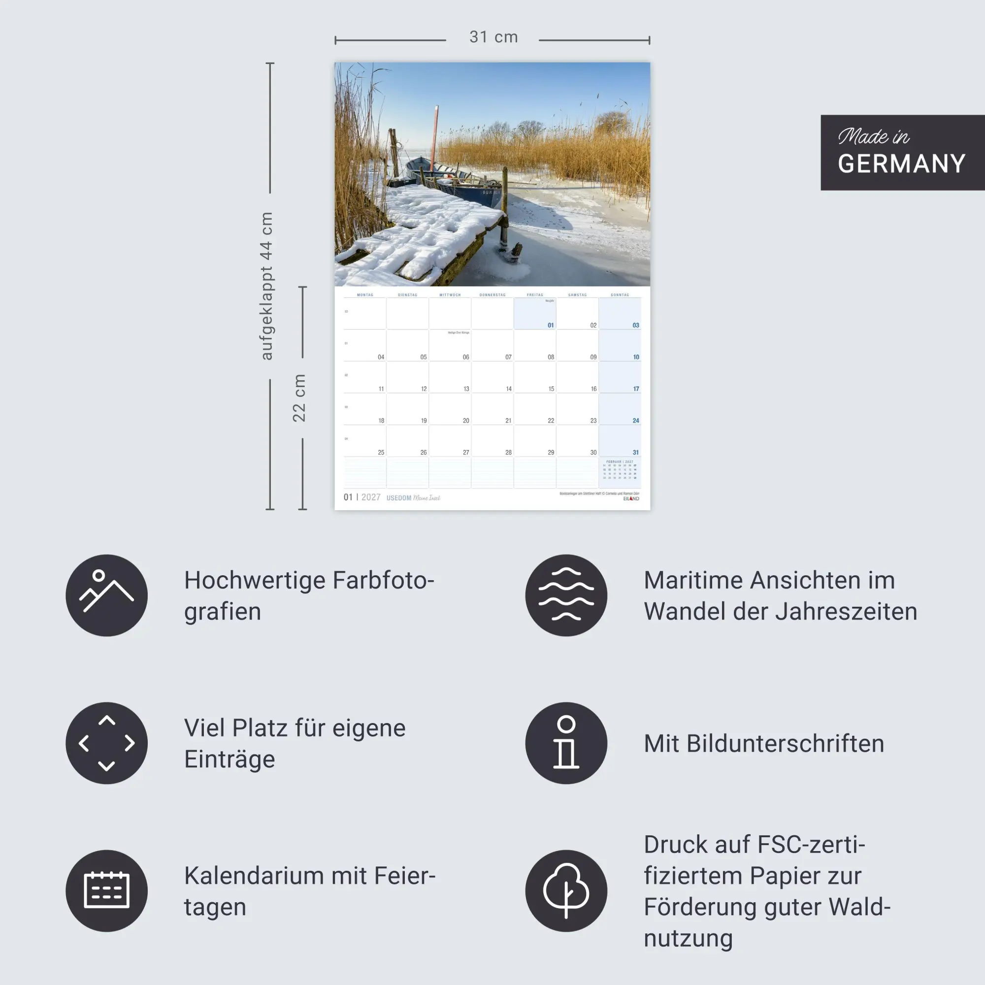 Bild: 9783964024442 | Usedom ...meine Insel Kalender 2027 | Eiland | Kalender | 13 S. | 2027