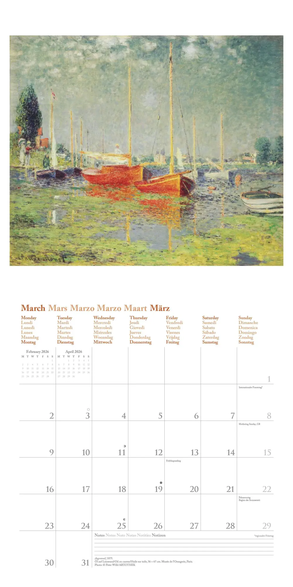 Bild: 4069095004542 | NEUMANNVERLAGE - Claude Monet 2026 Broschürenkalender, 30x30cm,...
