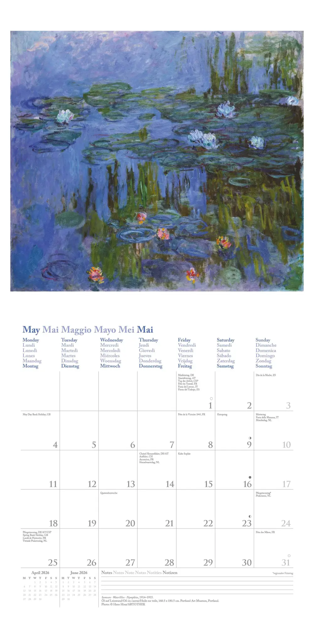 Bild: 4069095004542 | NEUMANNVERLAGE - Claude Monet 2026 Broschürenkalender, 30x30cm,...