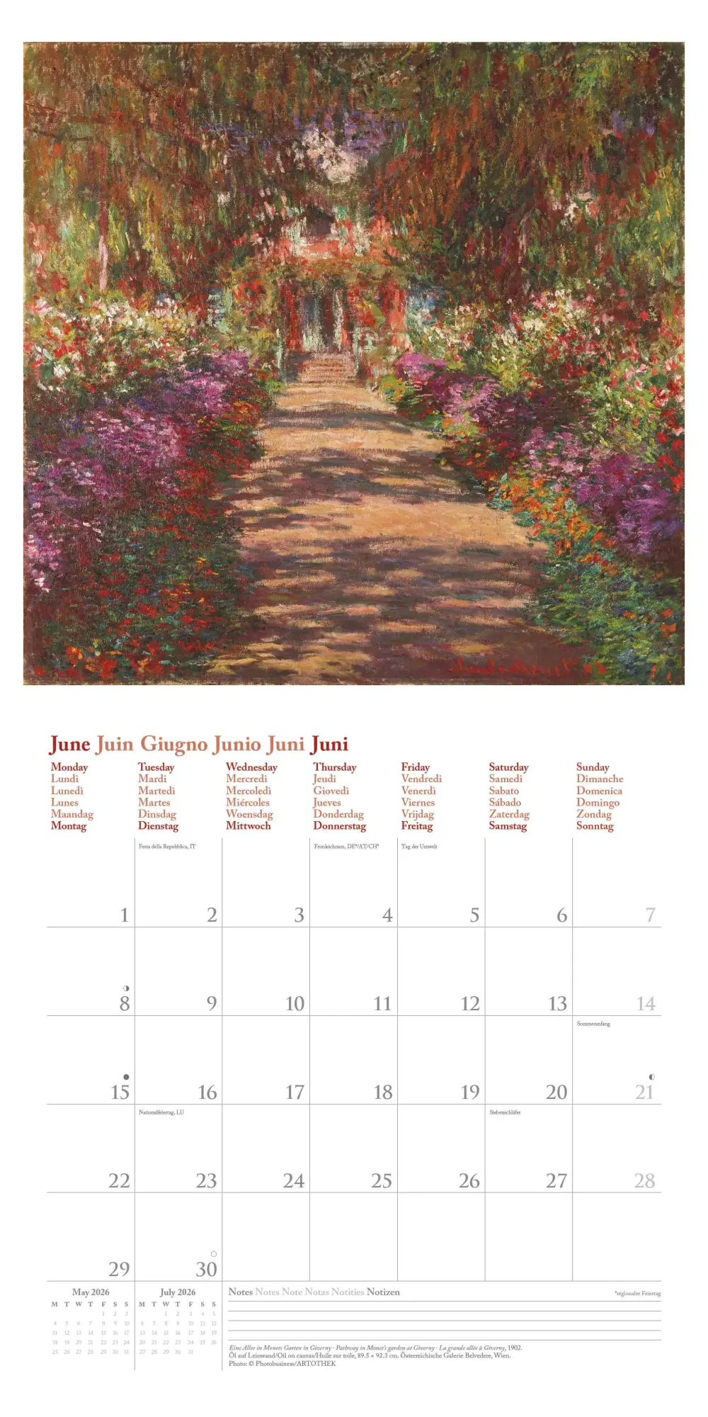 Bild: 4069095004542 | NEUMANNVERLAGE - Claude Monet 2026 Broschürenkalender, 30x30cm,...