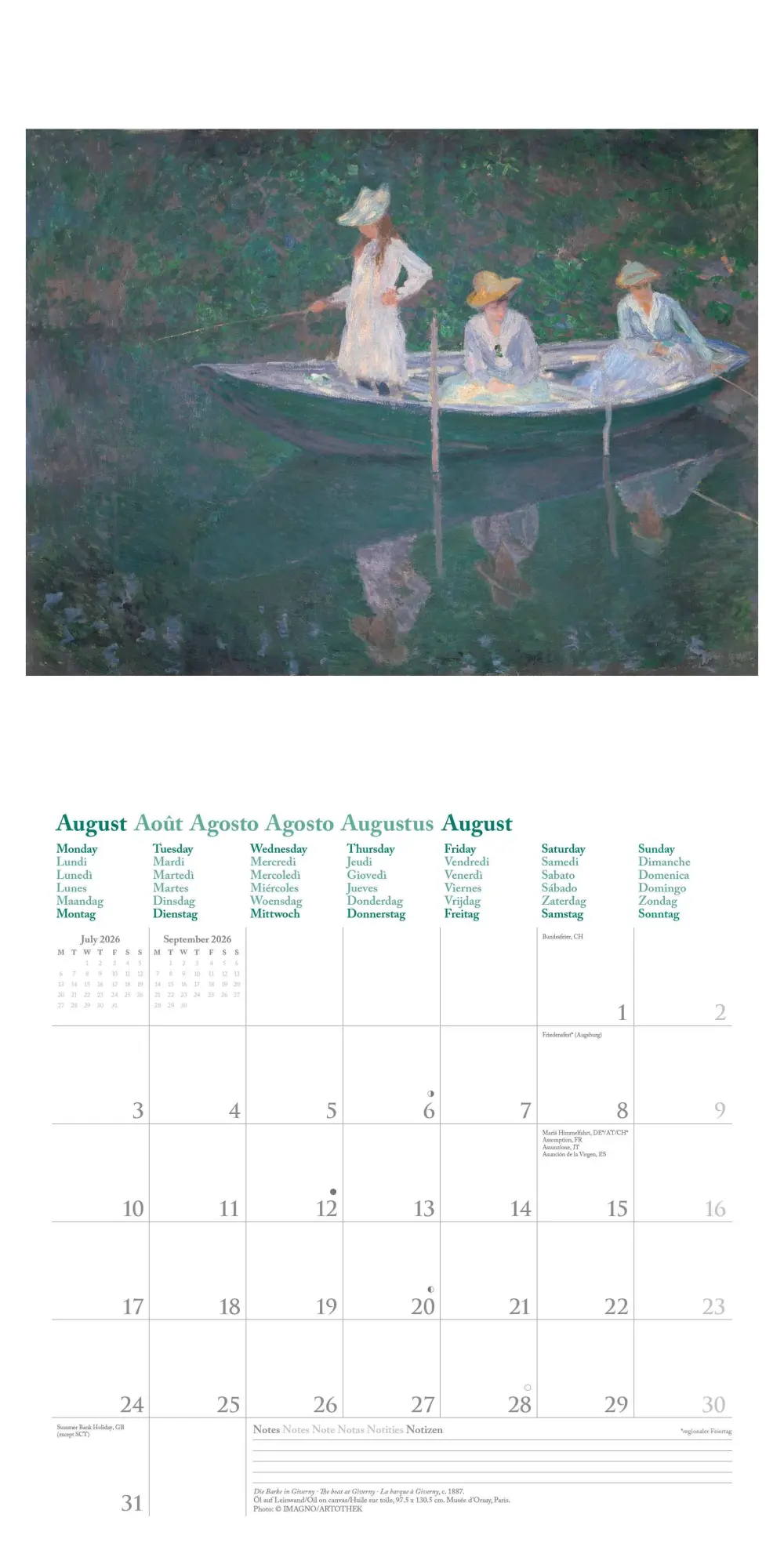 Bild: 4069095004542 | NEUMANNVERLAGE - Claude Monet 2026 Broschürenkalender, 30x30cm,...