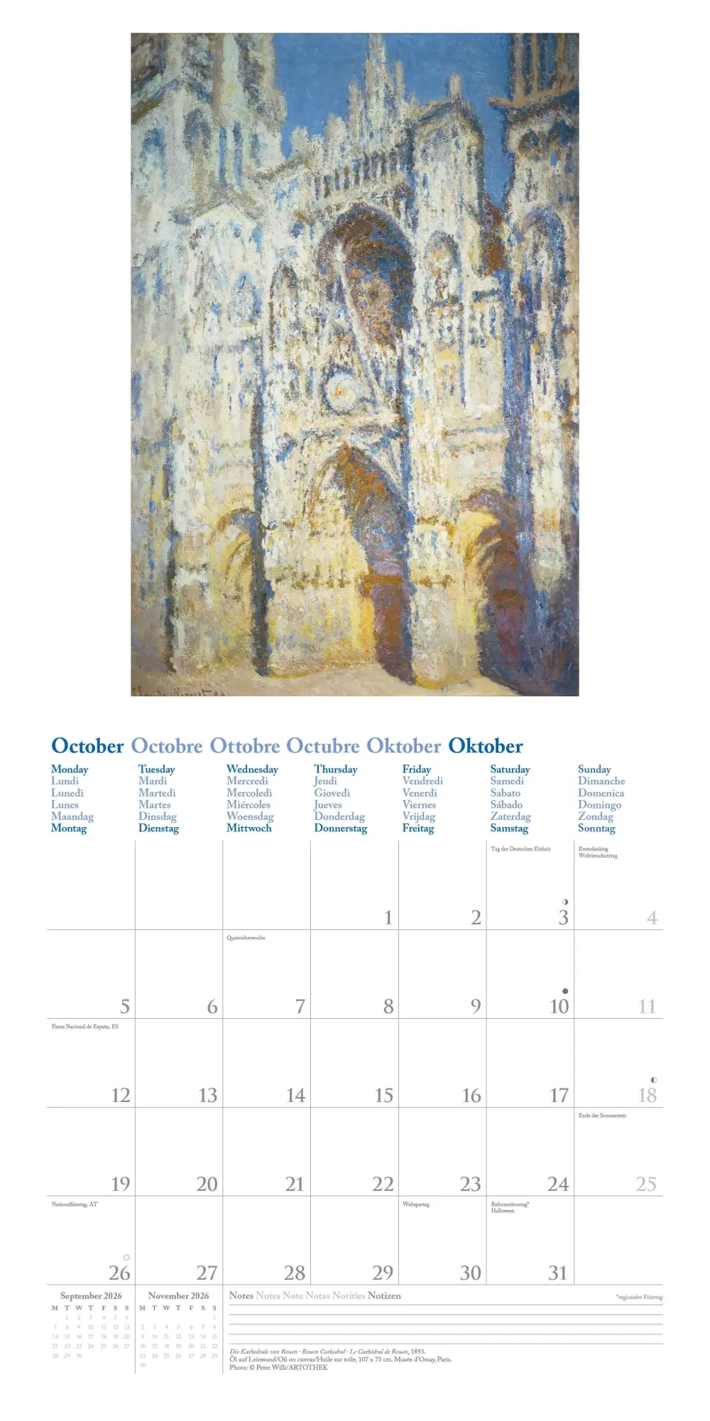 Bild: 4069095004542 | NEUMANNVERLAGE - Claude Monet 2026 Broschürenkalender, 30x30cm,...