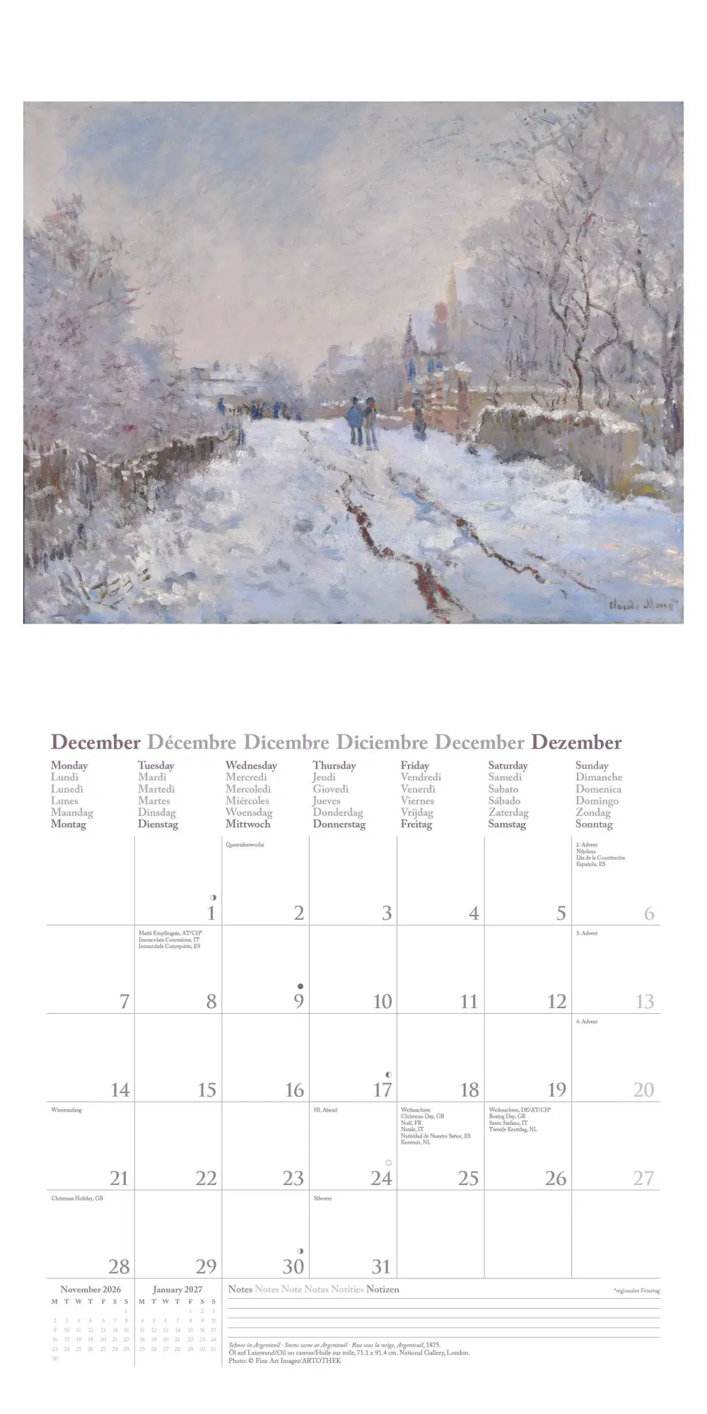 Bild: 4069095004542 | NEUMANNVERLAGE - Claude Monet 2026 Broschürenkalender, 30x30cm,...