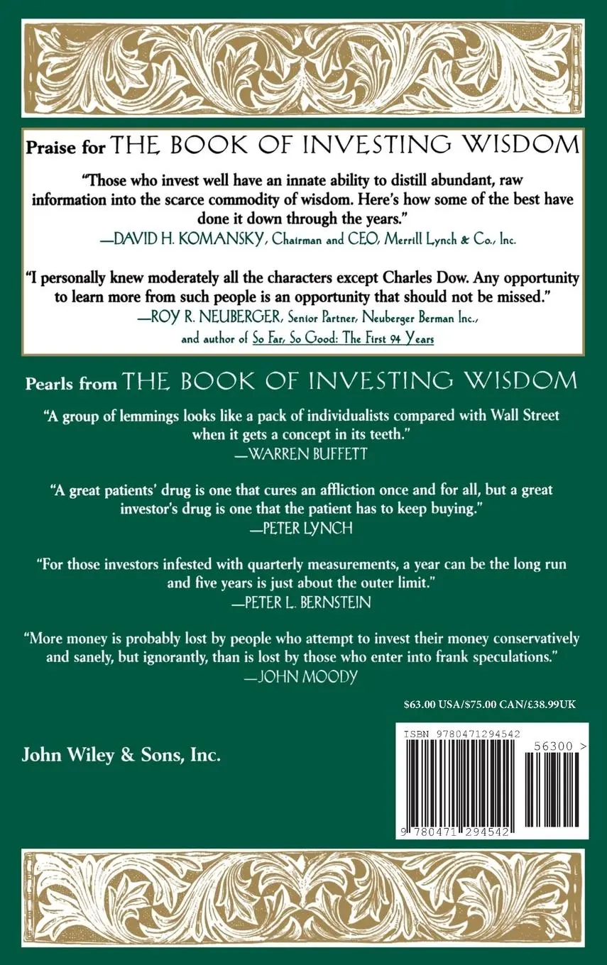 Rückseite: 9780471294542 | The Book of Investing Wisdom | Peter Krass | Buch | 512 S. | Englisch