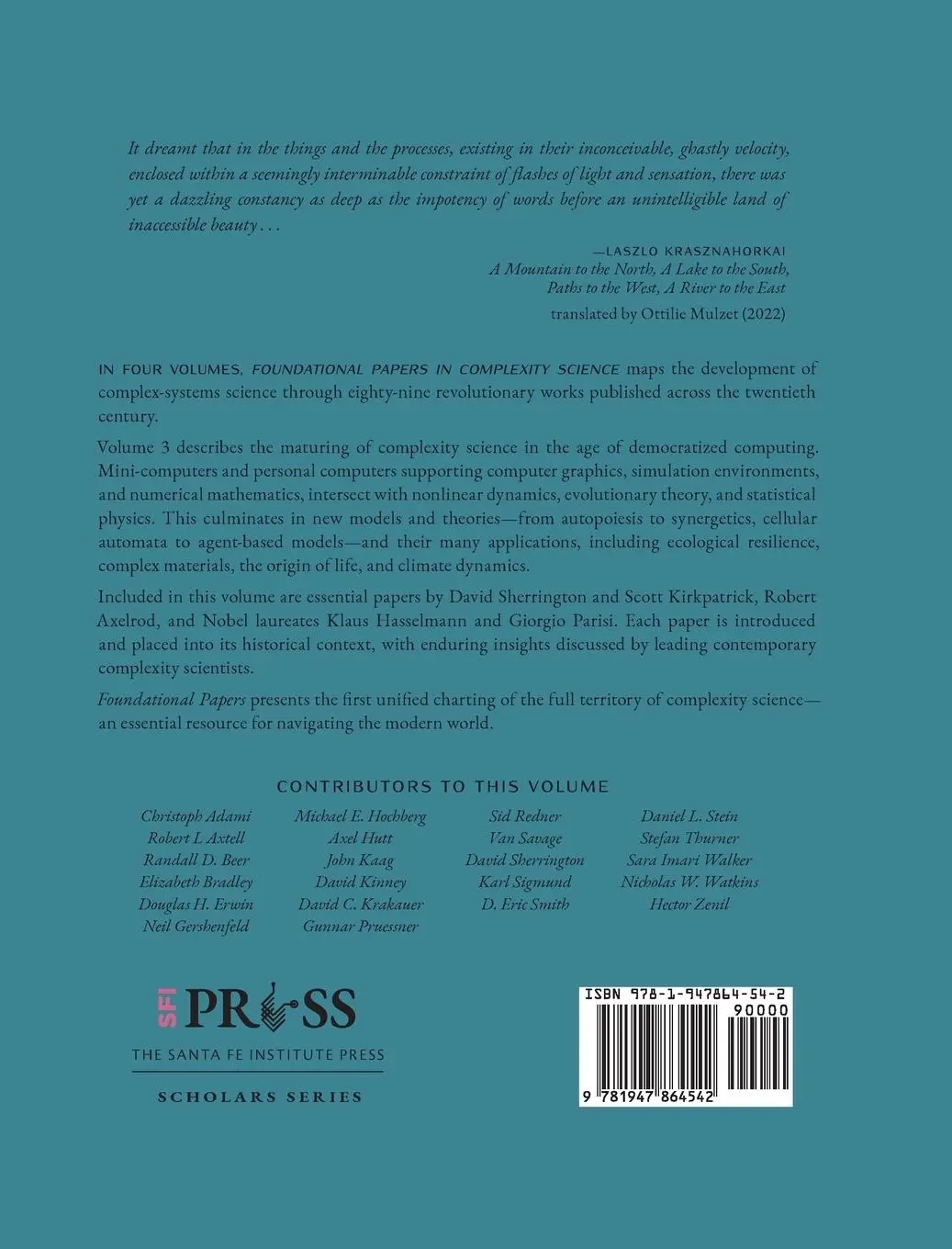 Rückseite: 9781947864542 | Foundational Papers in Complexity Science | Volume III | Krakauer