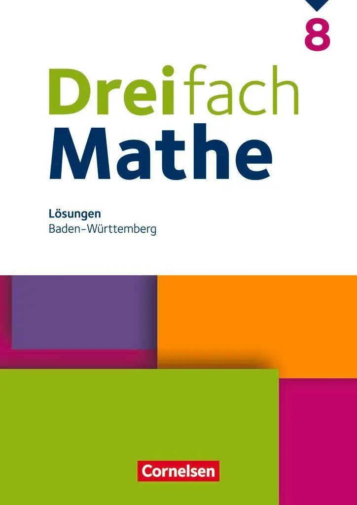 Cover: 9783060044542 | Dreifach Mathe 8. Schuljahr - Baden-Württemberg - Lösungen zum...