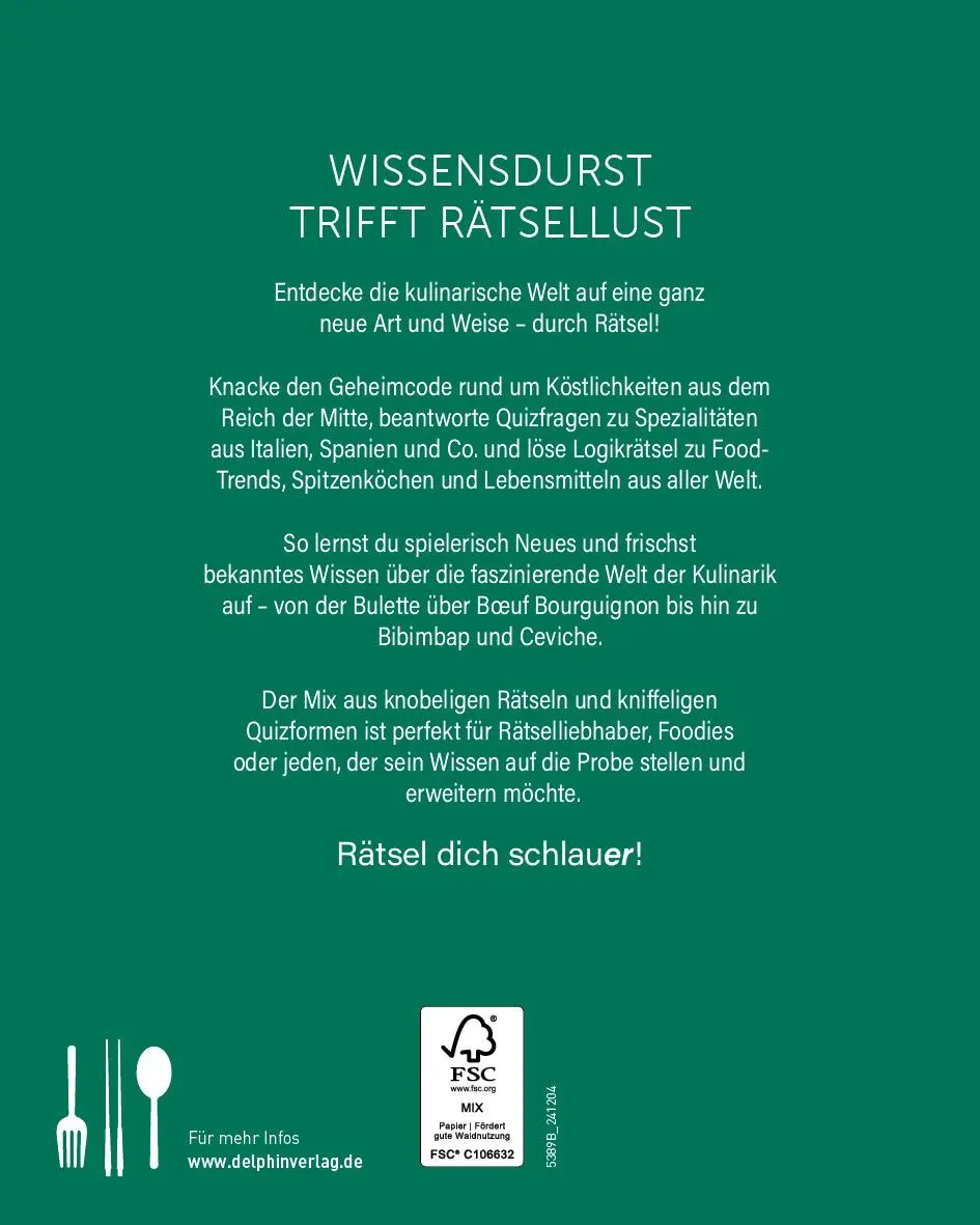 Rückseite: 9783961284542 | Küchen der Welt I Wissen in Rätseln | Jan Votteler | Taschenbuch