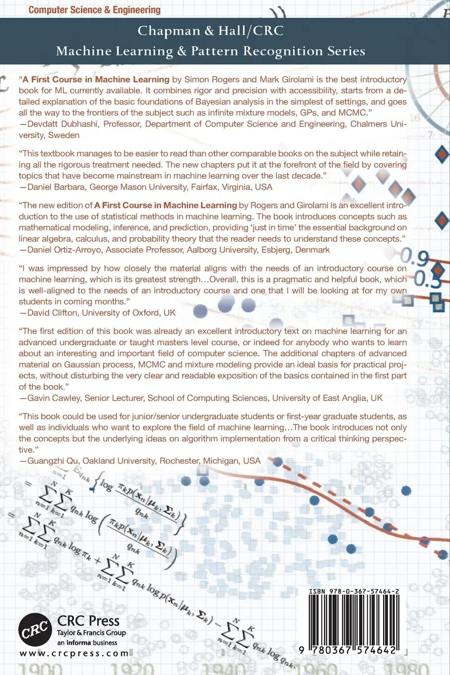Rückseite: 9780367574642 | A First Course in Machine Learning | Simon Rogers (u. a.) | Buch
