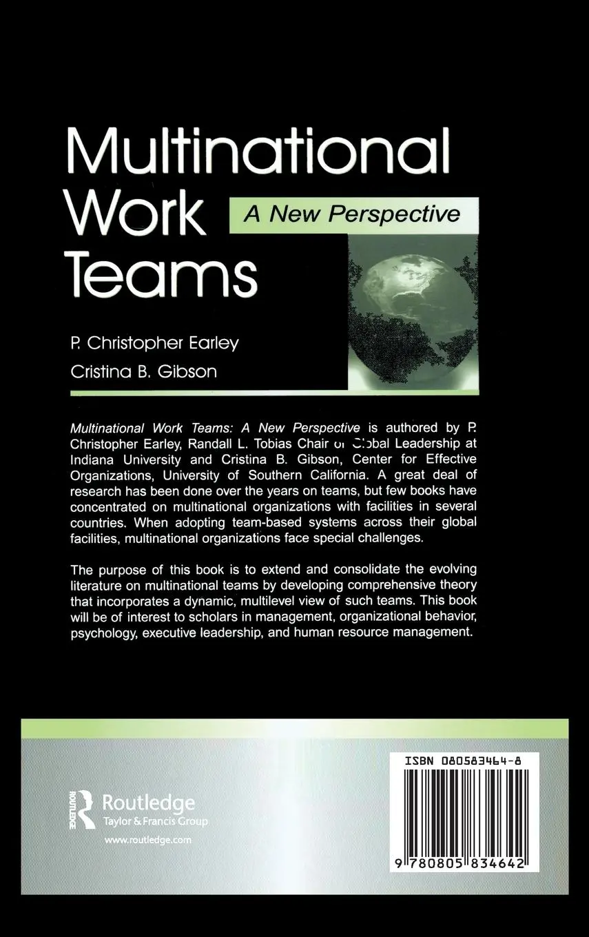 Rückseite: 9780805834642 | Multinational Work Teams | A New Perspective | Earley (u. a.) | Buch