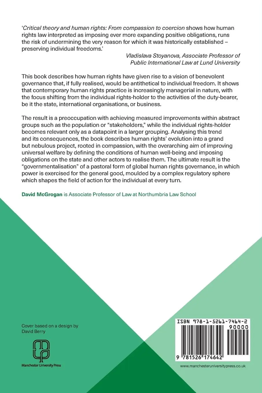 Rückseite: 9781526174642 | Critical theory and human rights | From compassion to coercion | Buch