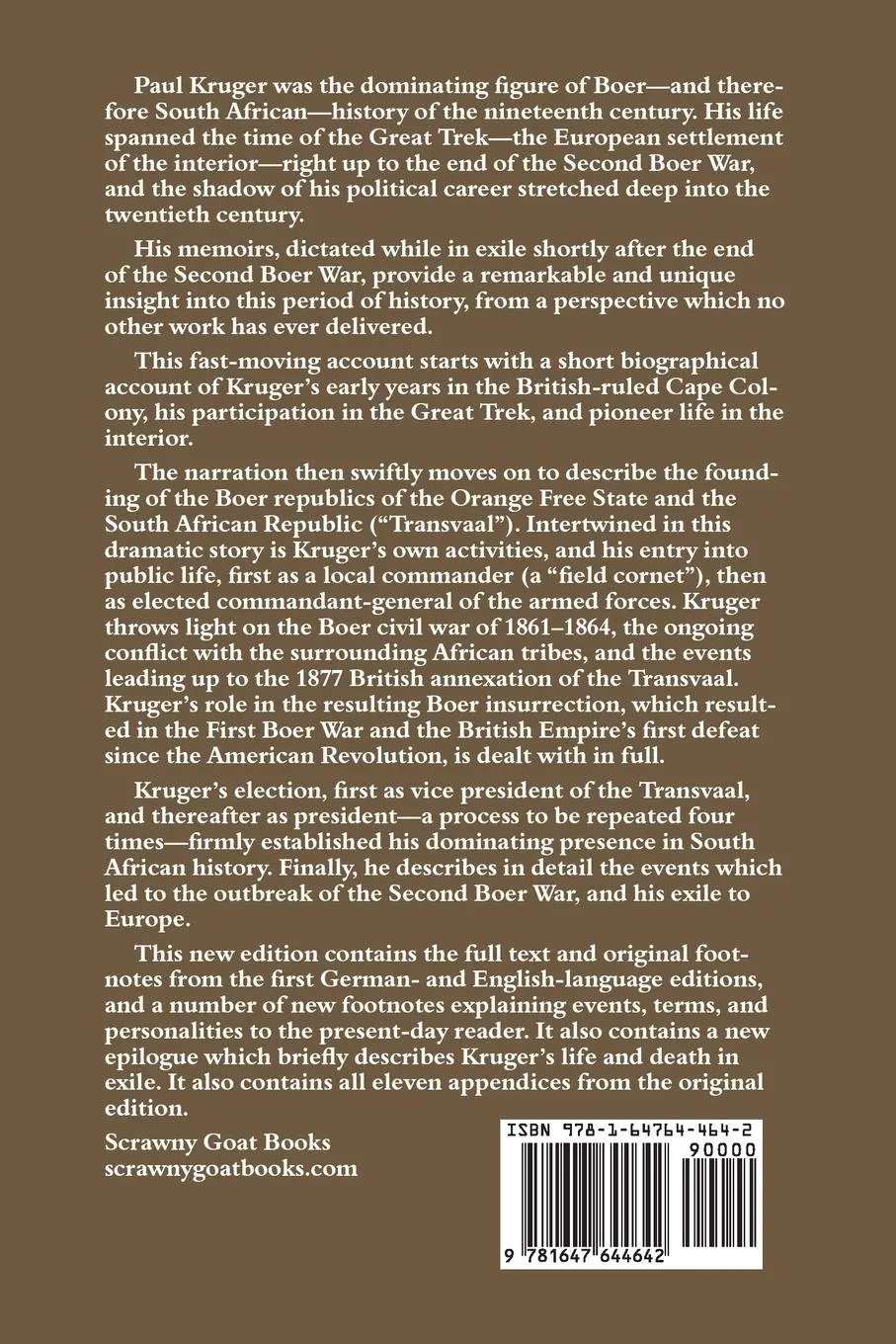 Rückseite: 9781647644642 | The Memoirs of Paul Kruger | Paul Kruger | Taschenbuch | Englisch