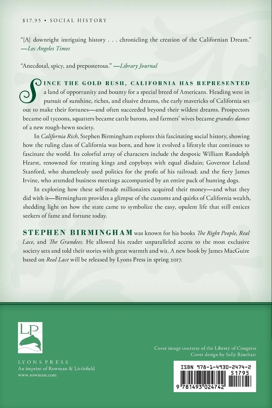 Rückseite: 9781493024742 | California Rich | Stephen Birmingham | Taschenbuch | Englisch | 2012