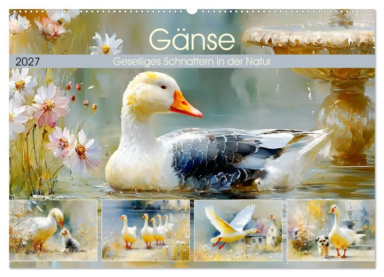 Cover: 9783516824742 | Gänse. Geselliges Schnattern in der Natur (Wandkalender 2027 DIN A2...