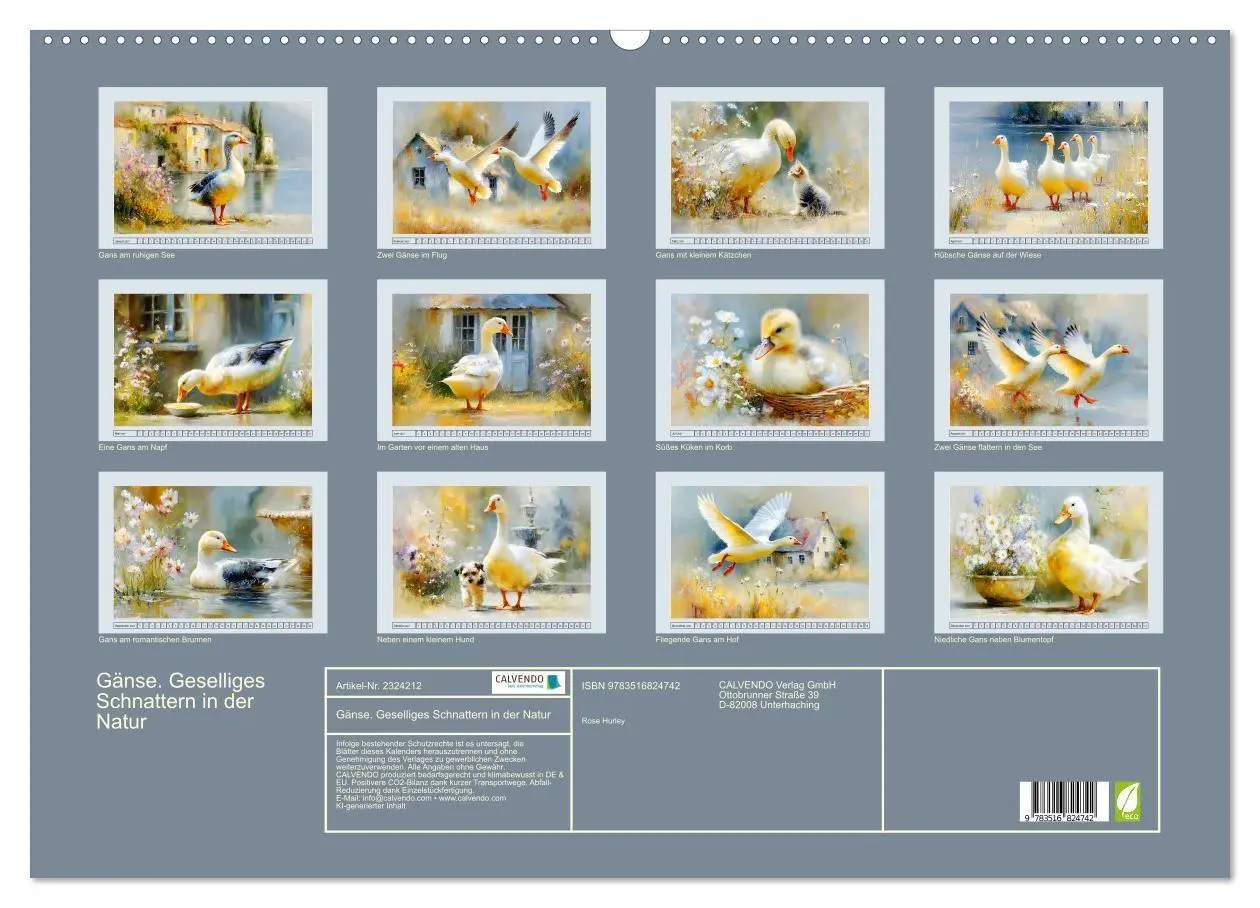 Bild: 9783516824742 | Gänse. Geselliges Schnattern in der Natur (Wandkalender 2027 DIN A2...
