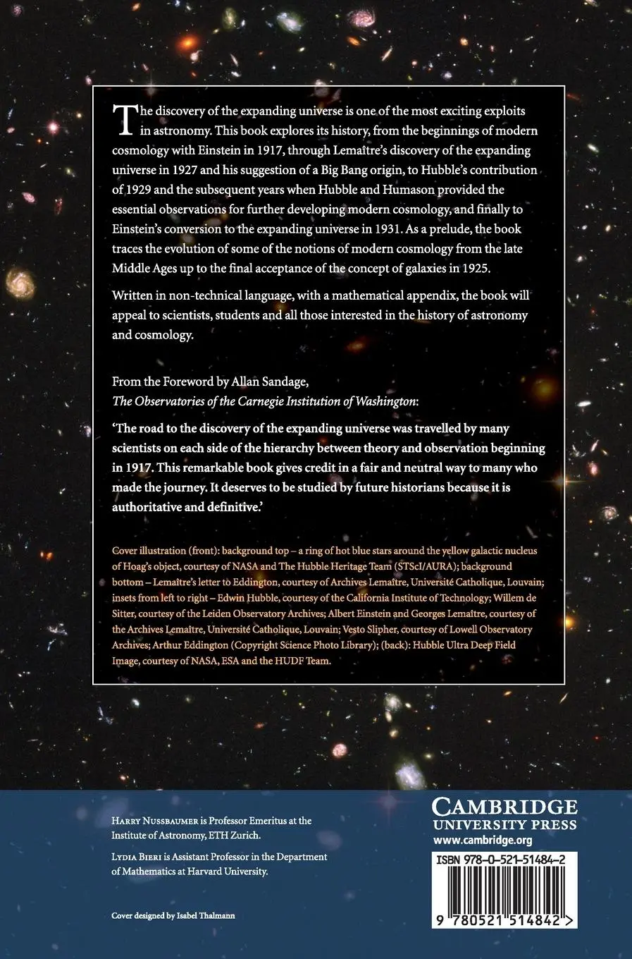 Rückseite: 9780521514842 | Discovering the Expanding Universe | Harry Nussbaumer (u. a.) | Buch
