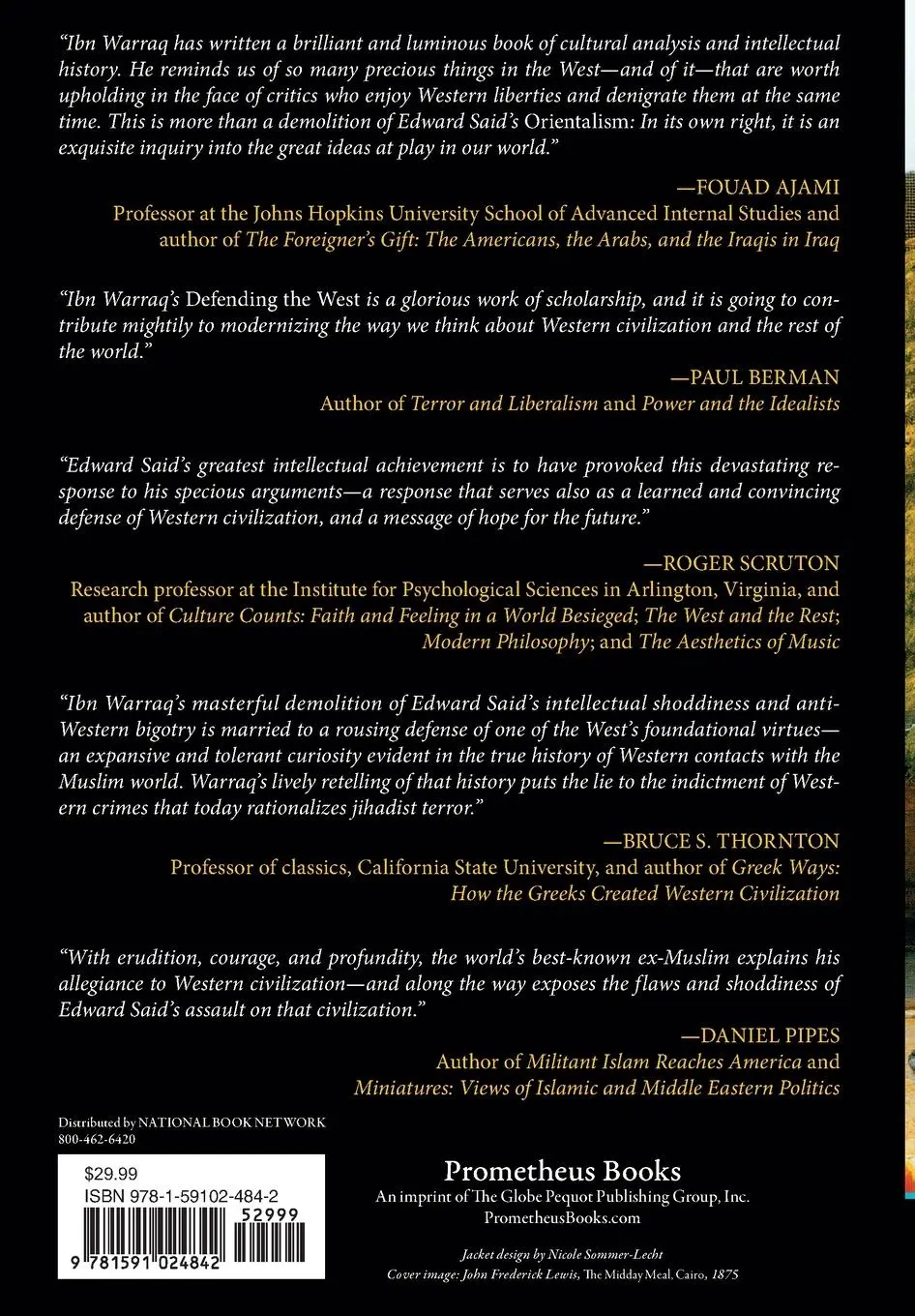 Rückseite: 9781591024842 | Defending the West | A Critique of Edward Said's Orientalism | Warraq