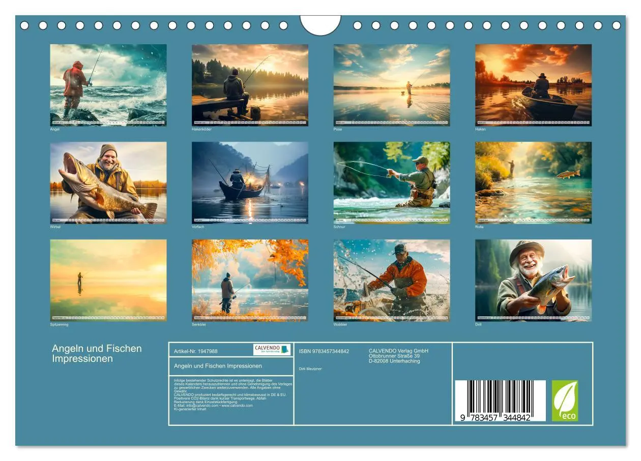 Bild: 9783457344842 | Angeln und Fischen Impressionen (Wandkalender 2026 DIN A4 quer),...