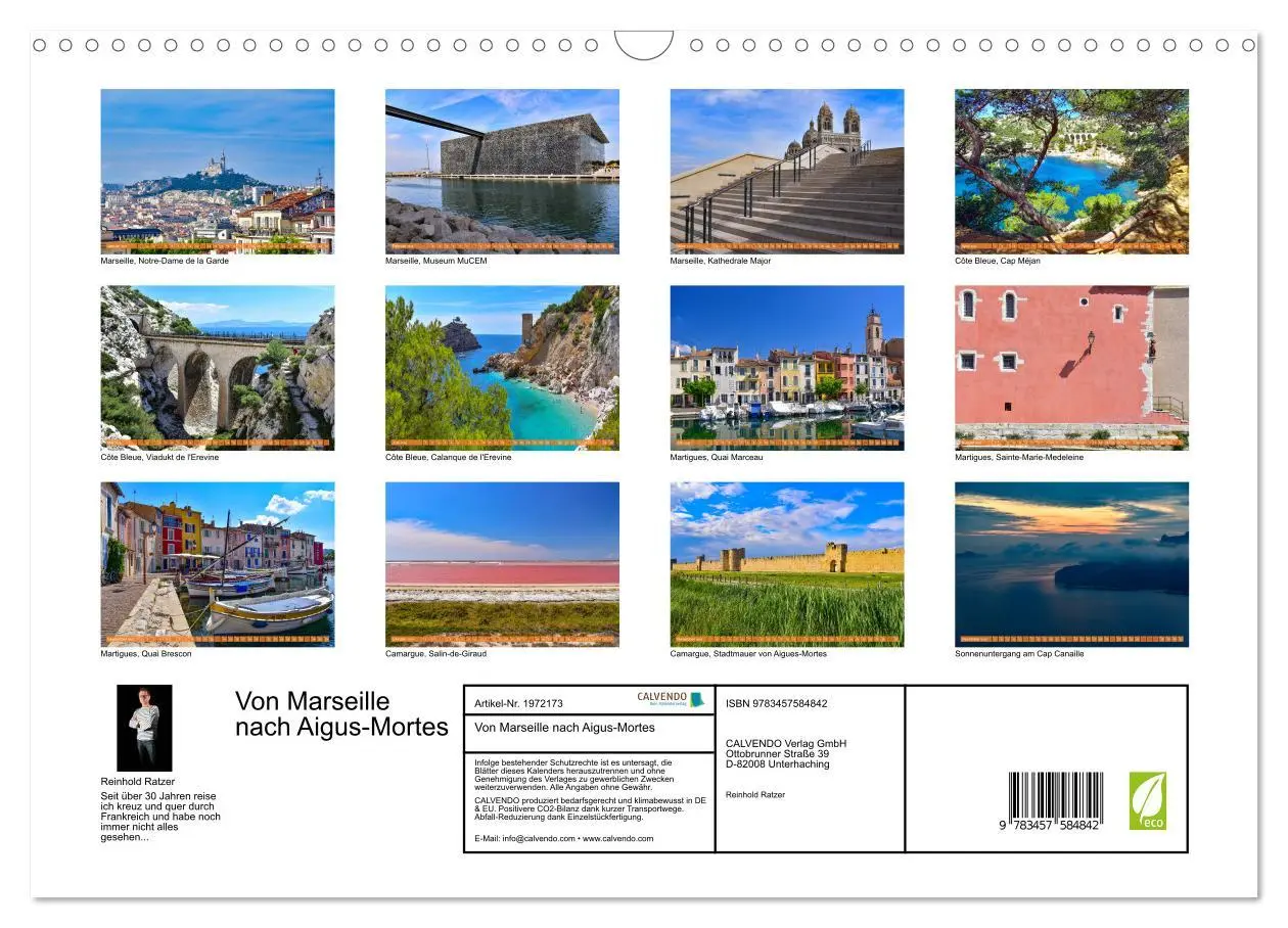 Bild: 9783457584842 | Von Marseille nach Aigus-Mortes (Wandkalender 2026 DIN A3 quer),...