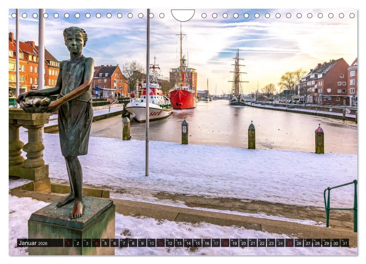 Bild: 9783457964842 | EMDEN Seehafenstadt mit Flair (Wandkalender 2026 DIN A4 quer),...