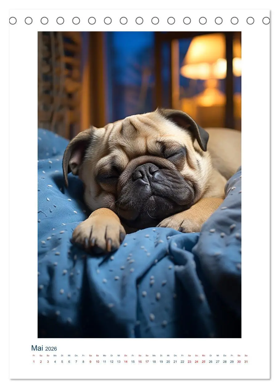 Bild: 9783516294842 | Der kleine Mops (Tischkalender 2026 DIN A5 hoch), CALVENDO...