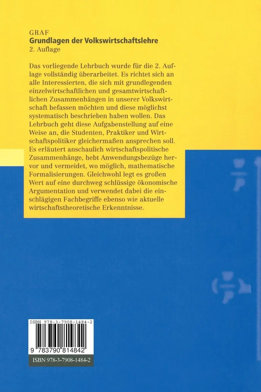 Rückseite: 9783790814842 | Grundlagen der Volkswirtschaftslehre | Gerhard Graf | Taschenbuch