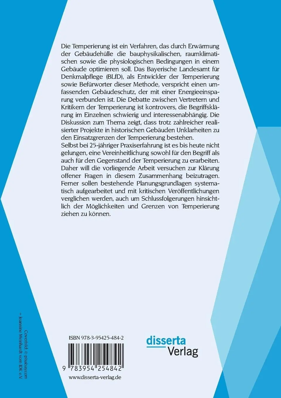 Rückseite: 9783954254842 | Untersuchungen zur Temperierung historischer Gebäude | Thomas Löther