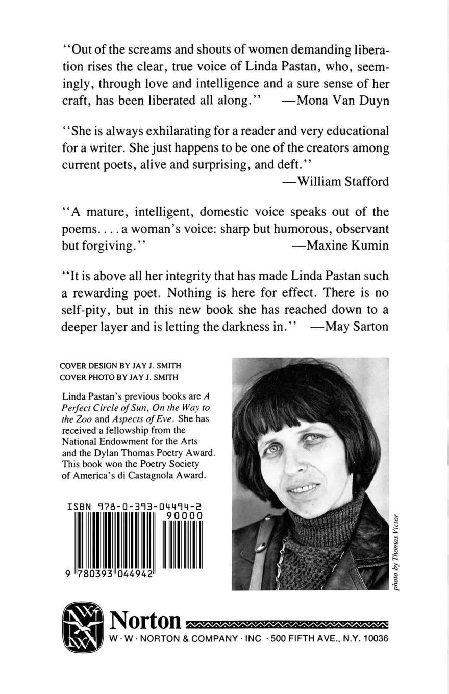 Rückseite: 9780393044942 | The Five Stages of Grief | Poems | Linda Pastan | Taschenbuch | 1978