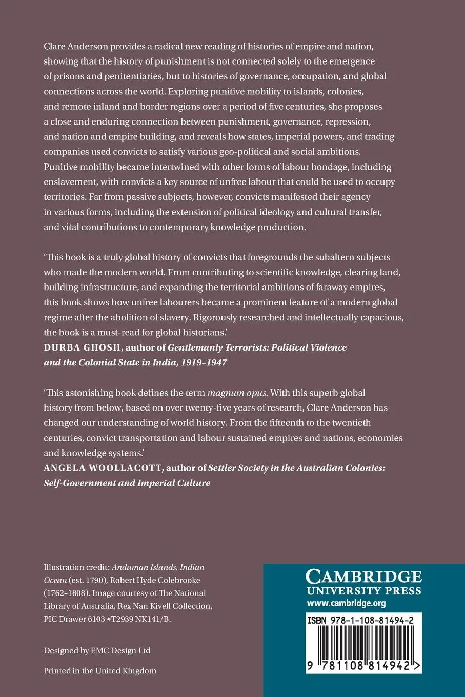 Rückseite: 9781108814942 | Convicts | Clare Anderson | Taschenbuch | Englisch | 2021