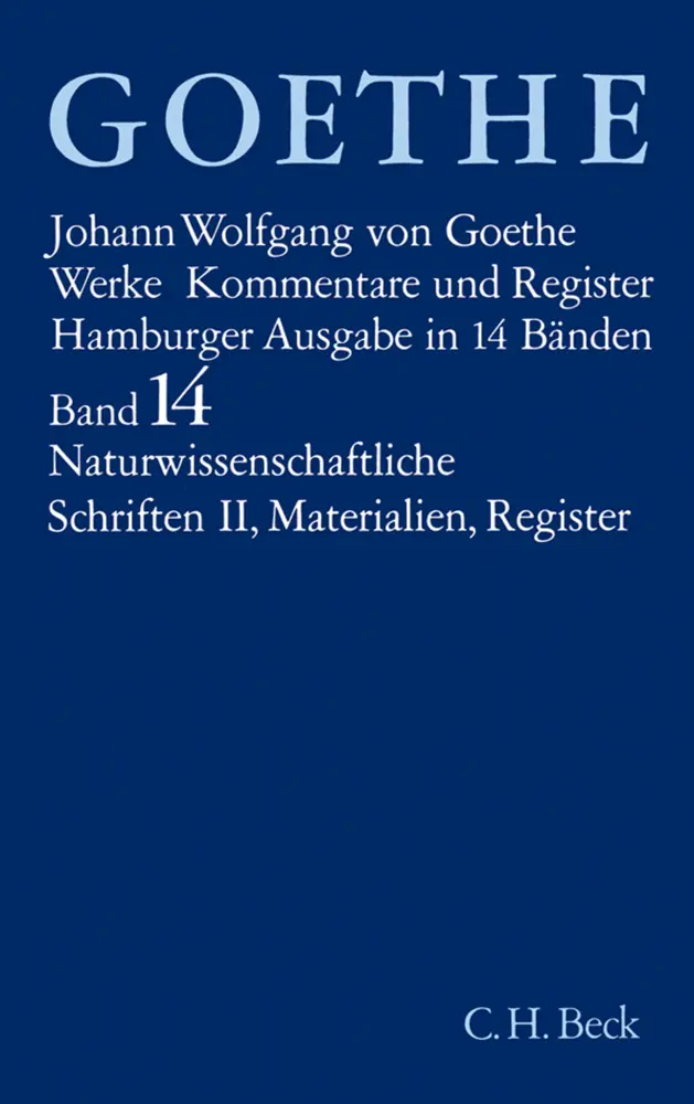 Cover: 9783406084942 | Goethes Werke Bd. 14: Naturwissenschaftliche Schriften II....