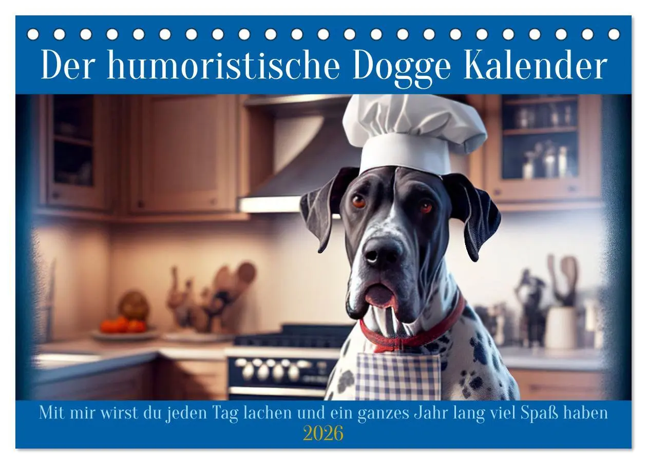 Cover: 9783457404942 | Der humoristische Dogge Kalender (Tischkalender 2026 DIN A5 quer),...