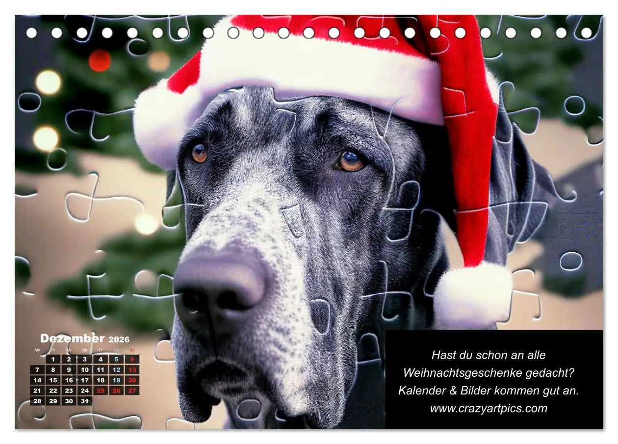 Bild: 9783457404942 | Der humoristische Dogge Kalender (Tischkalender 2026 DIN A5 quer),...