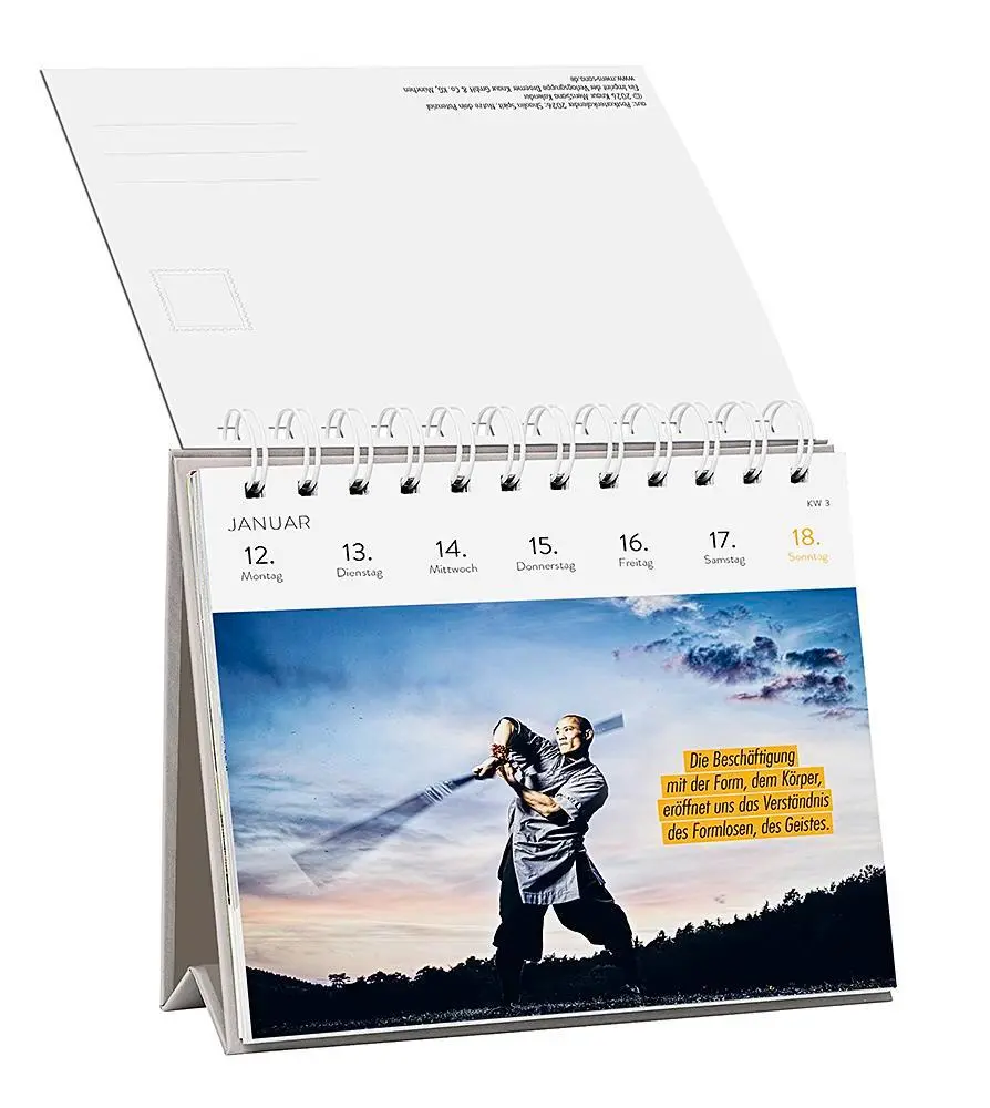 Bild: 4251693905042 | Postkartenkalender 2026: Shaolin Spirit | Shi Heng Yi | Kalender