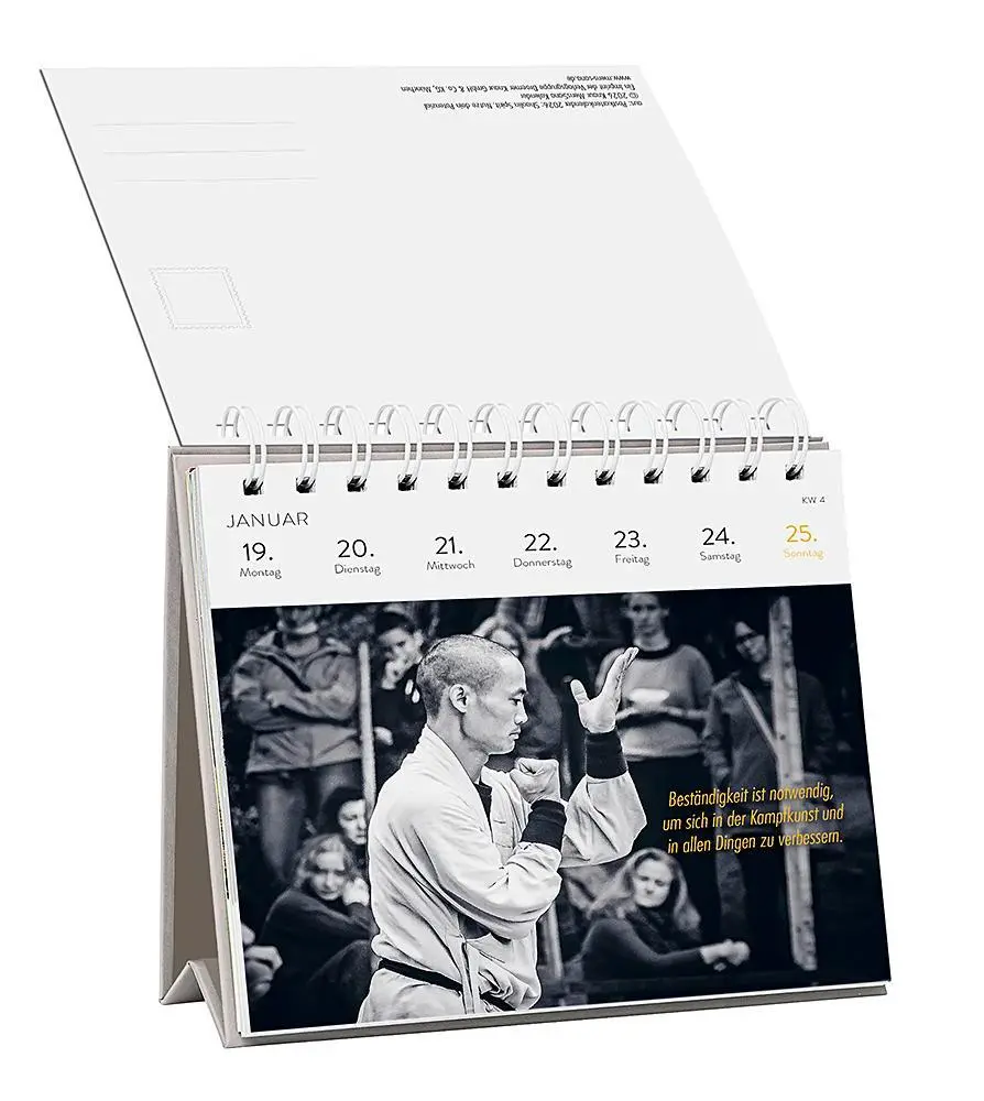 Bild: 4251693905042 | Postkartenkalender 2026: Shaolin Spirit | Shi Heng Yi | Kalender