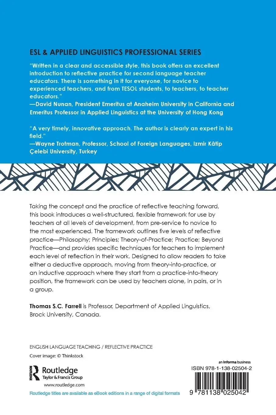 Rückseite: 9781138025042 | Promoting Teacher Reflection in Second Language Education | Farrell